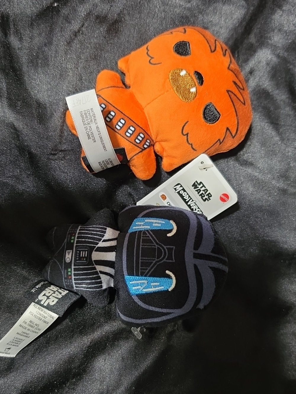 Star Wars Plush Set - Orange Chewbacca & Black Darth Vader